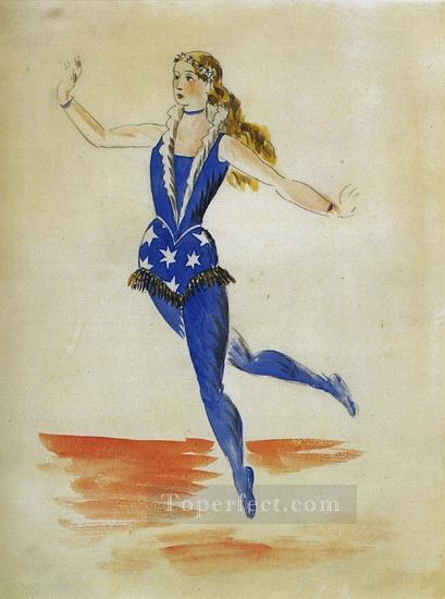 Parade project for the costume of the female acrobat 1917 Pablo Picasso Oil Paintings
